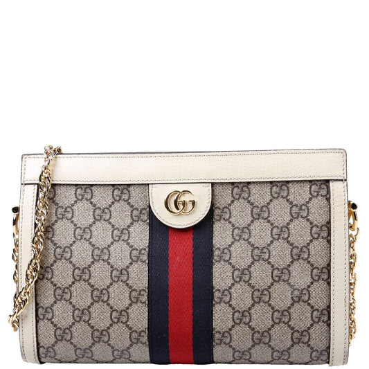 Gucci  GG Supreme Ophidia Small Chain White