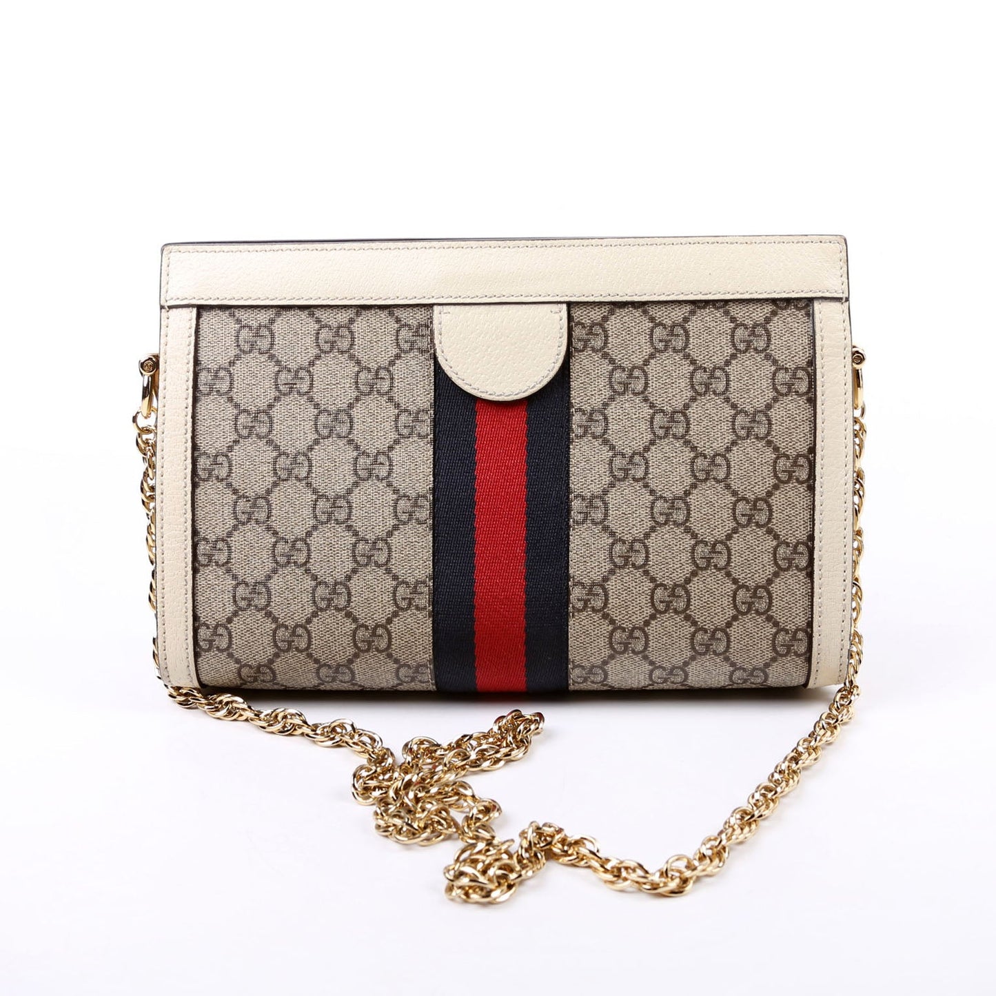 Gucci  GG Supreme Ophidia Small Chain White