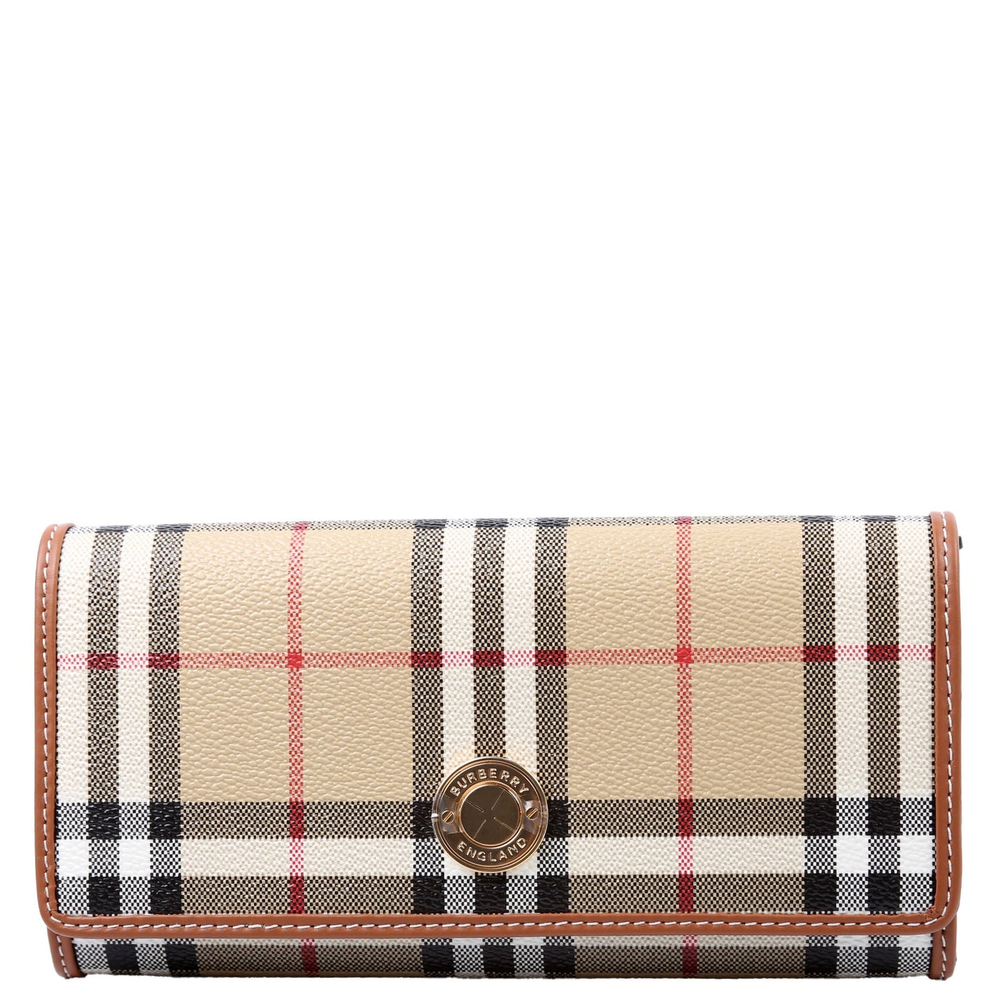 Archive Check Continental Wallet Brown