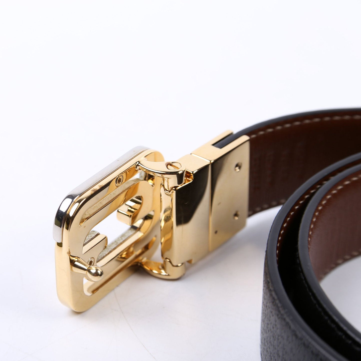 Gucci  -Tone Interlock G Reverse Leather Size /