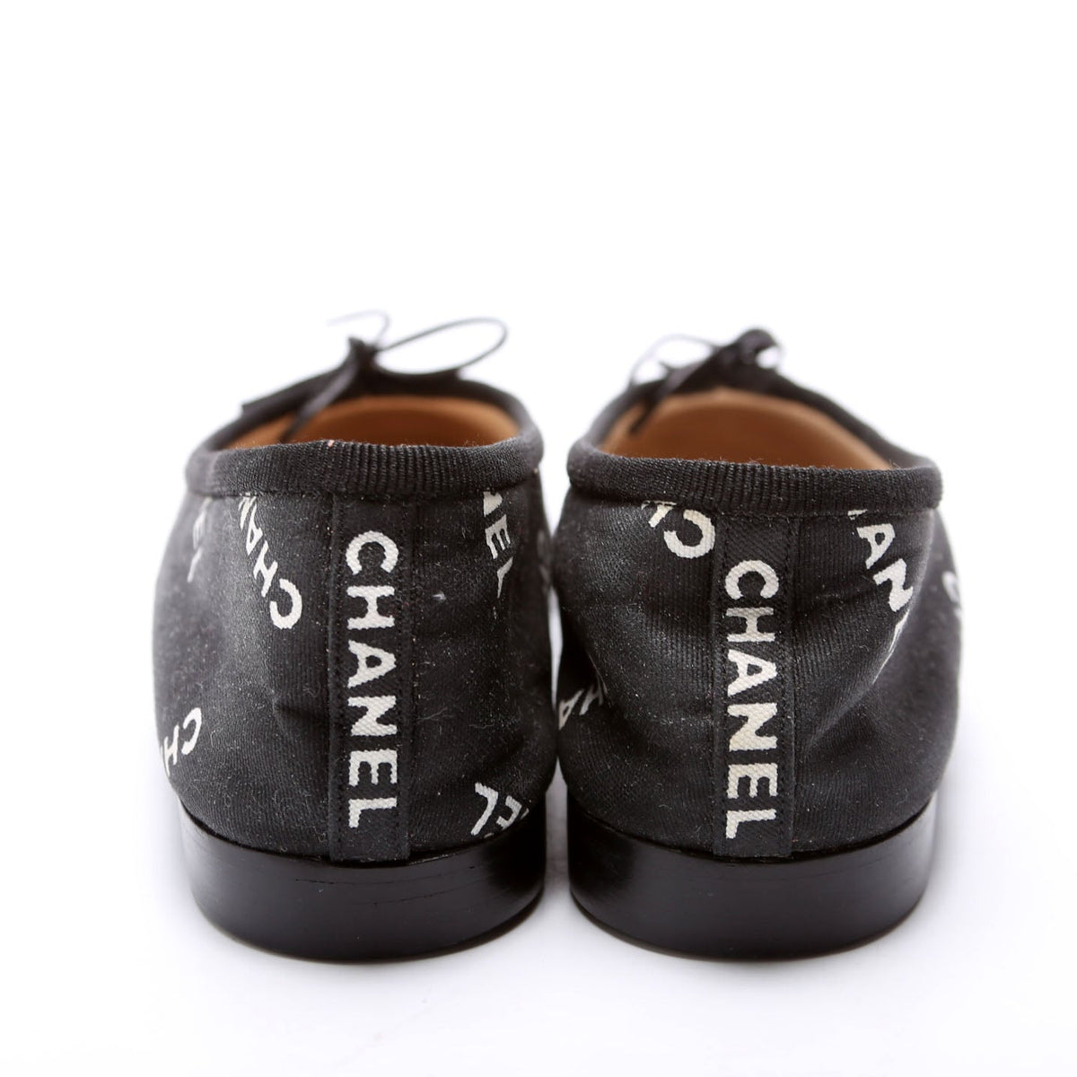 Vintage Logo Cap Toe Ballet Flats Size 7 Black