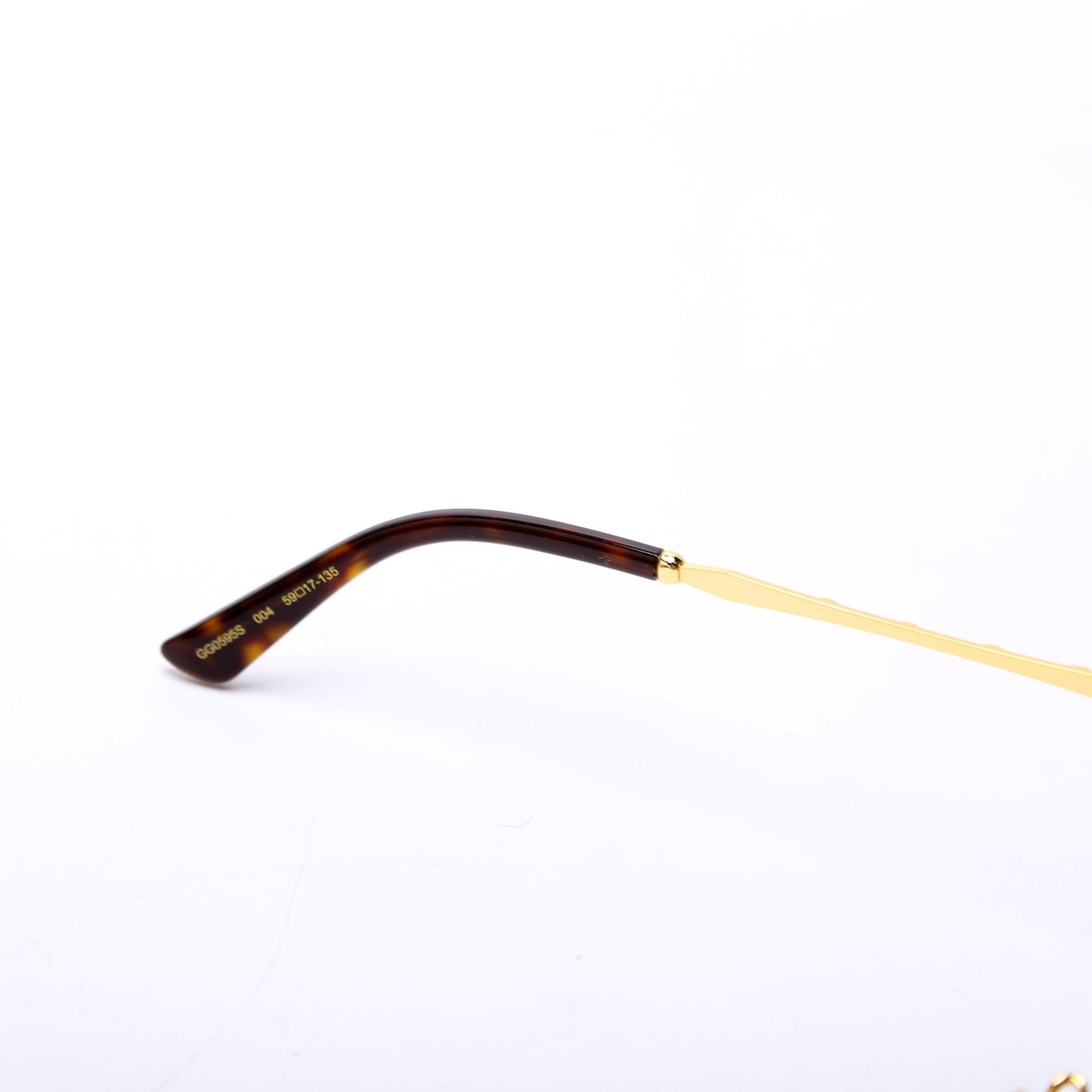 Gucci GGS Round Metal Frame Sunglasses Brown