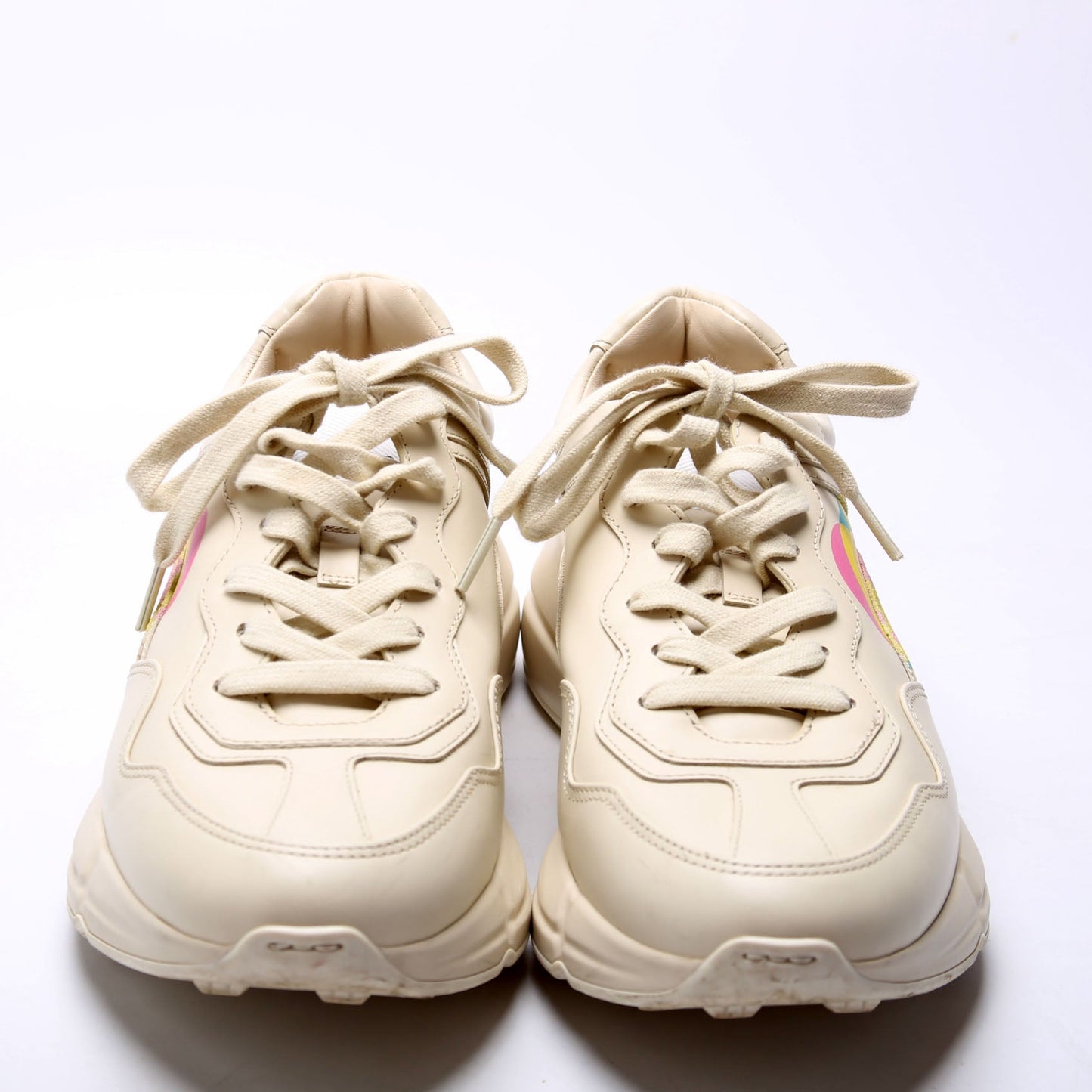 Gucci Rhyton Heart Sneakers Size . Cream