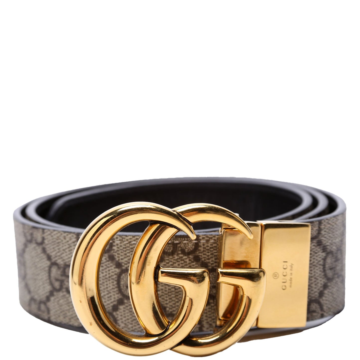 Gucci  GG Marmont Reversible Supreme/Leather Belt Size / Brown