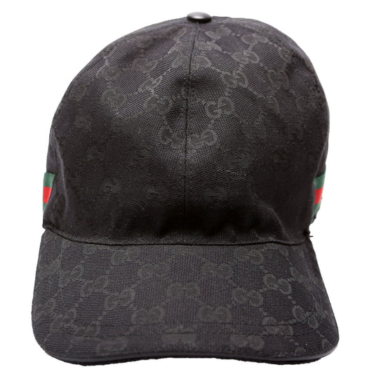 Gucci  GG Canvas Web Cap Hat Size XXL Black