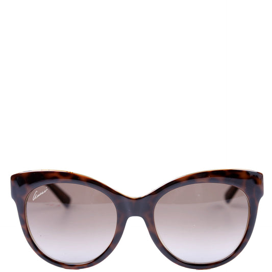 Gucci GG Tortoise Cateye Sunglasses Brown