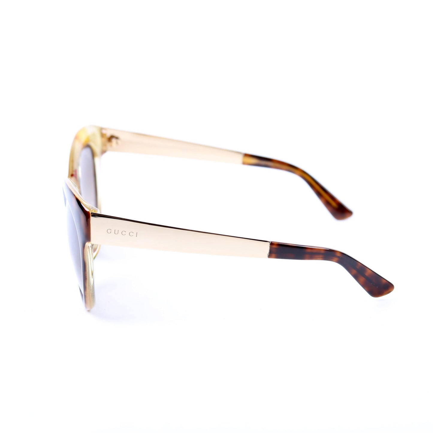 Gucci GG Tortoise Cateye Sunglasses Brown