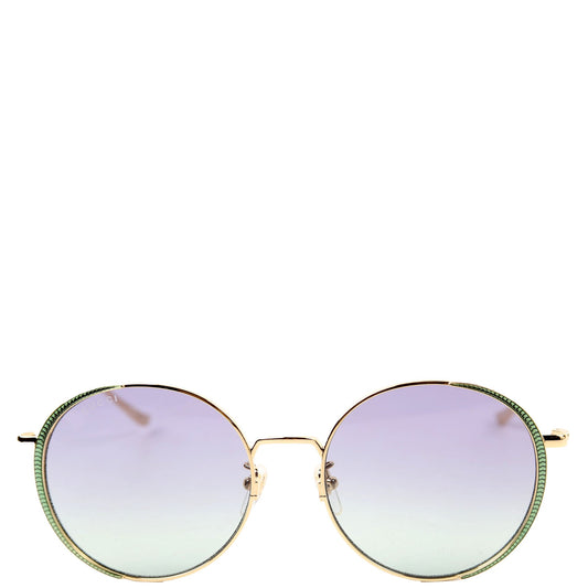 Gucci GGSK Oversized Round Sunglasses Gold