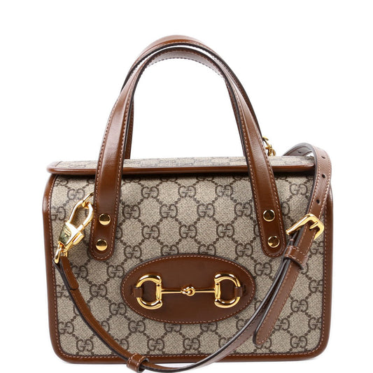Gucci  GG Supreme  Horsebit Mini Top Handle Bag