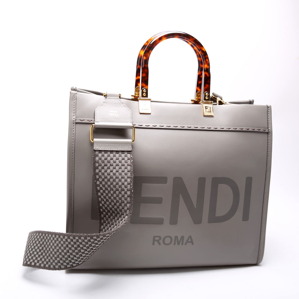 8BH386 Sunshine Shopper Medium Leather Gray