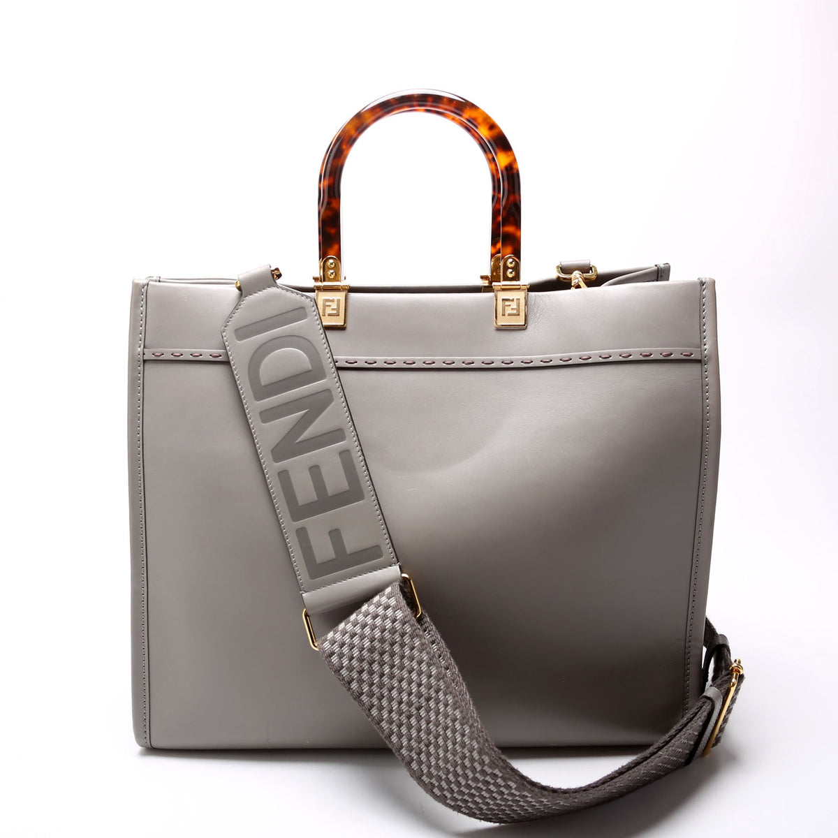 8BH386 Sunshine Shopper Medium Leather Gray