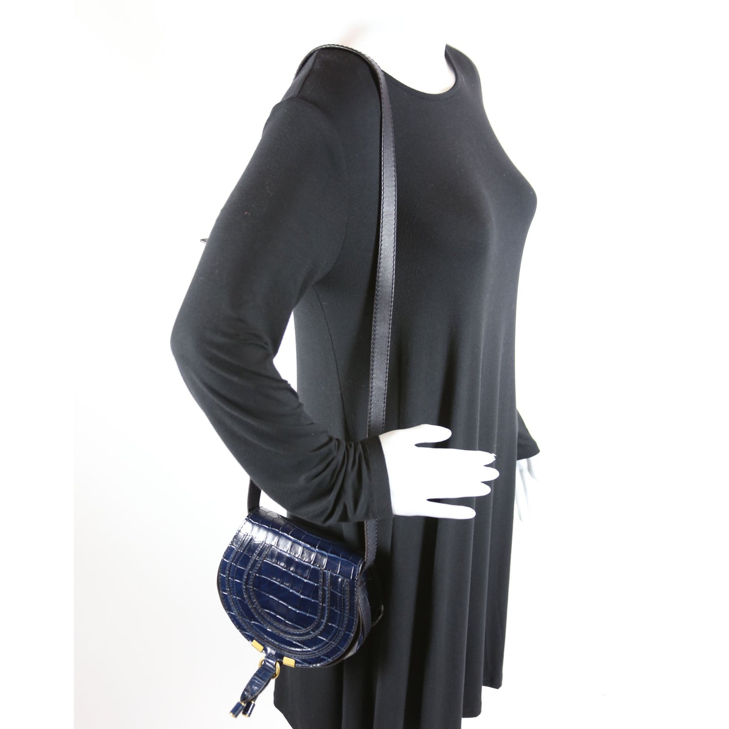 Marcie Saddle Bag Crossbody Small Navy