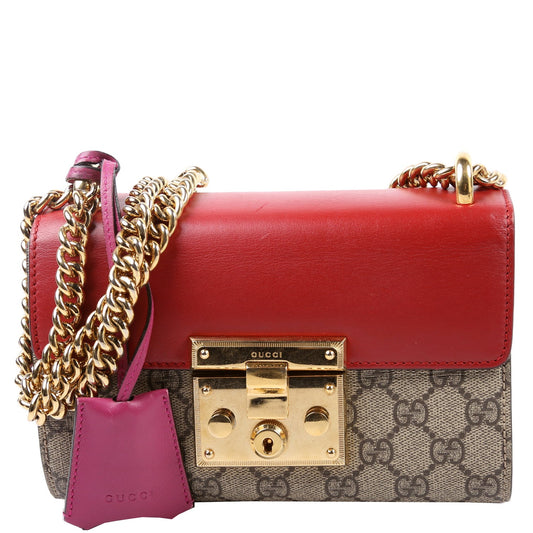 Gucci  Padlock GG Supreme Small Red