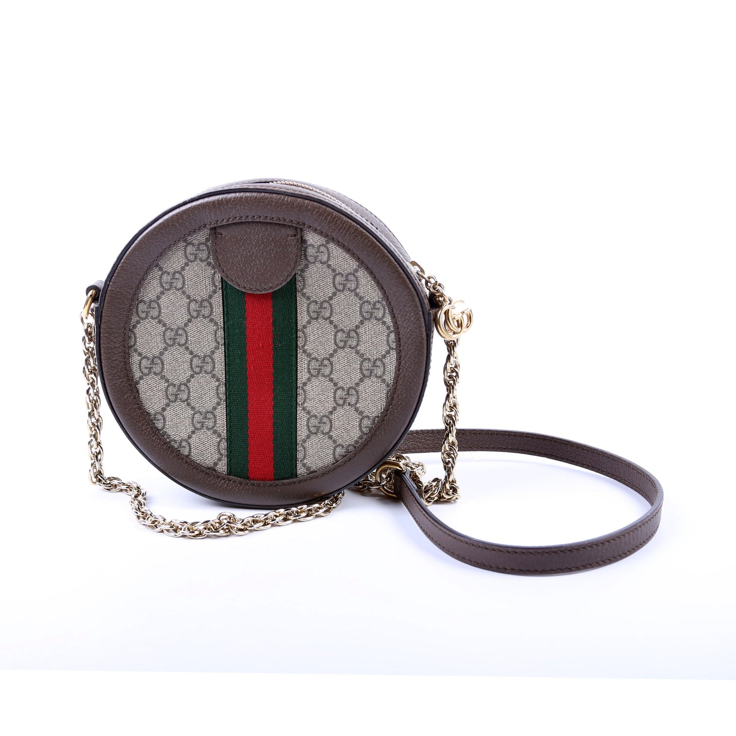 Gucci  Ophidia GG Supreme Round Small Crossbody