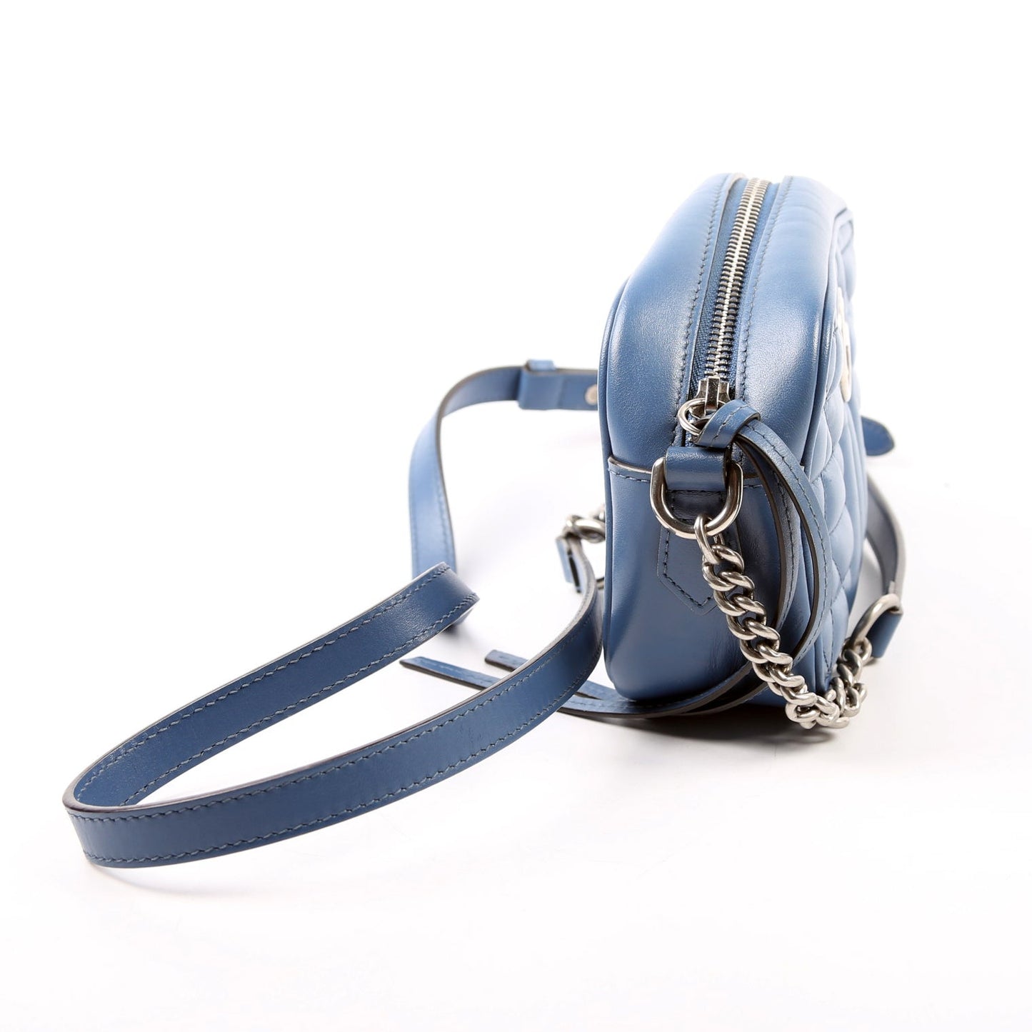 Gucci  Marmont Aria Mini Camera Bag Blue