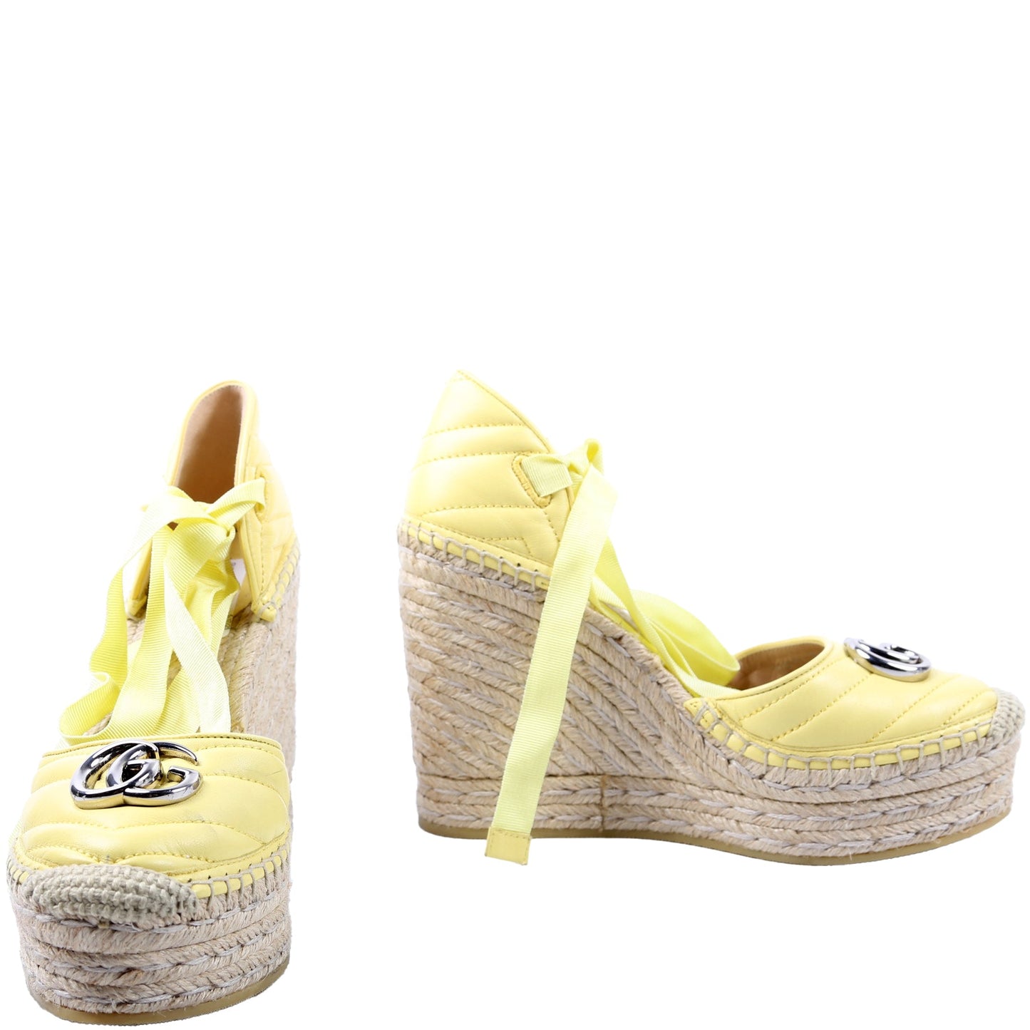 Gucci GG Marmont Espadrille Wedges Size