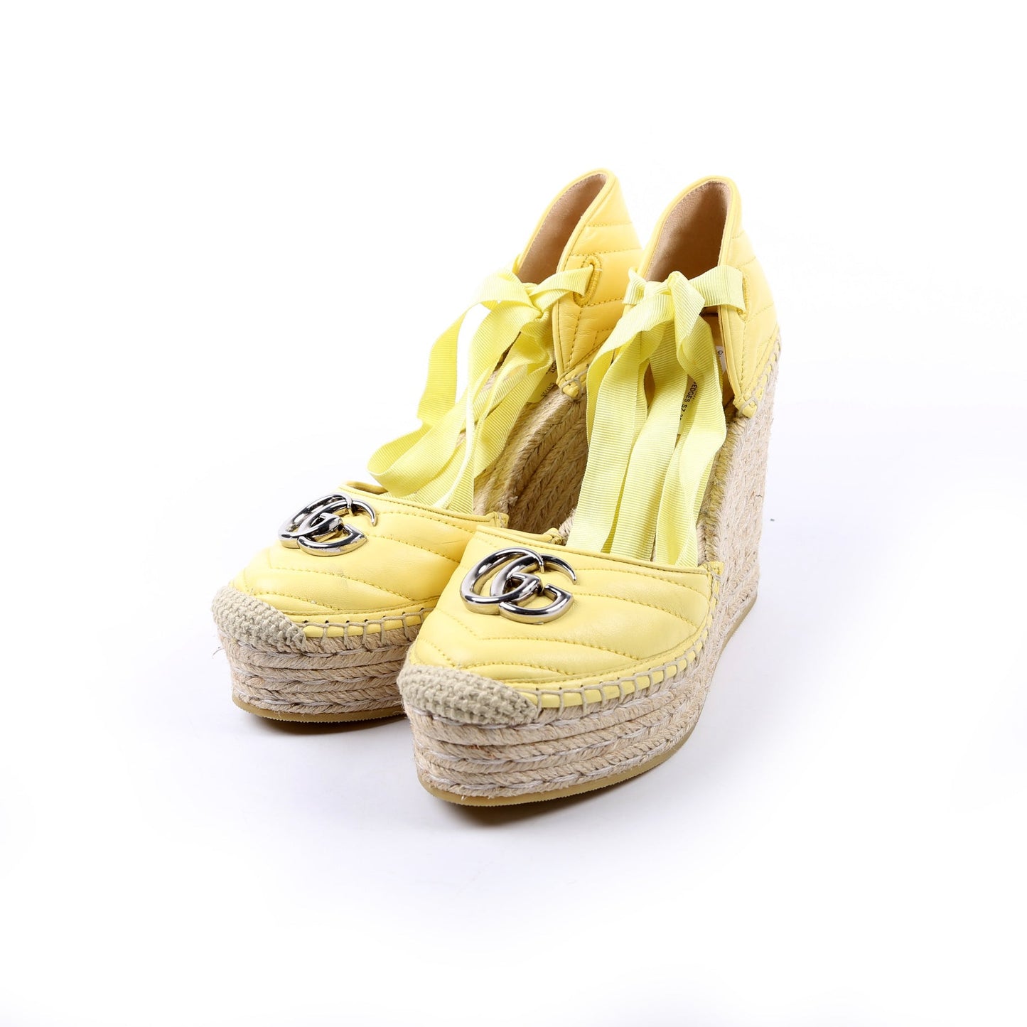 Gucci GG Marmont Espadrille Wedges Size