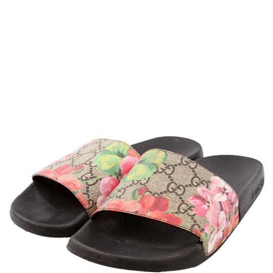 Gucci GG Blooms Slides Size  Beige/Multicolor