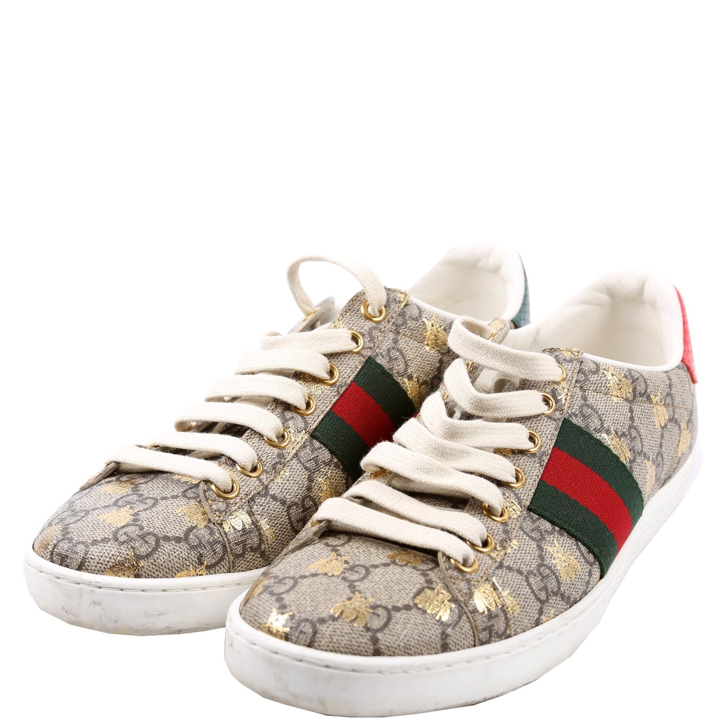 Gucci Ace Web GG Supreme Bee Sneakers Size  Beige/Multicolor