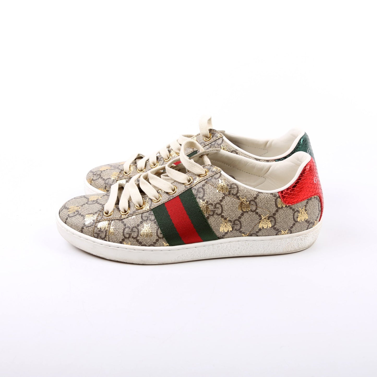 Gucci Ace Web GG Supreme Bee Sneakers Size  Beige/Multicolor