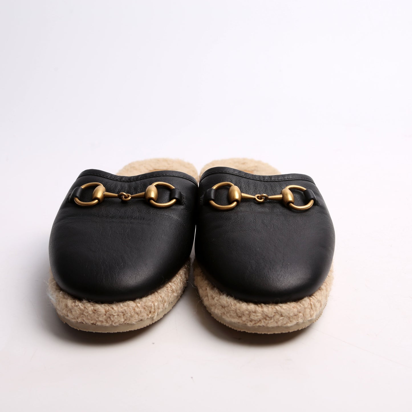 Gucci Fria Horsebit Shearling Mules Size . Black