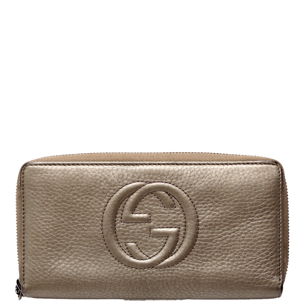Gucci  Soho Zip Around Wallet Gold
