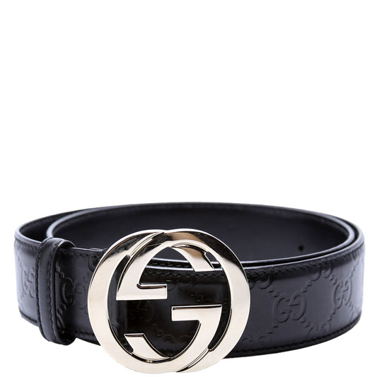 Gucci  Interlocking Leather Belt Size / Black