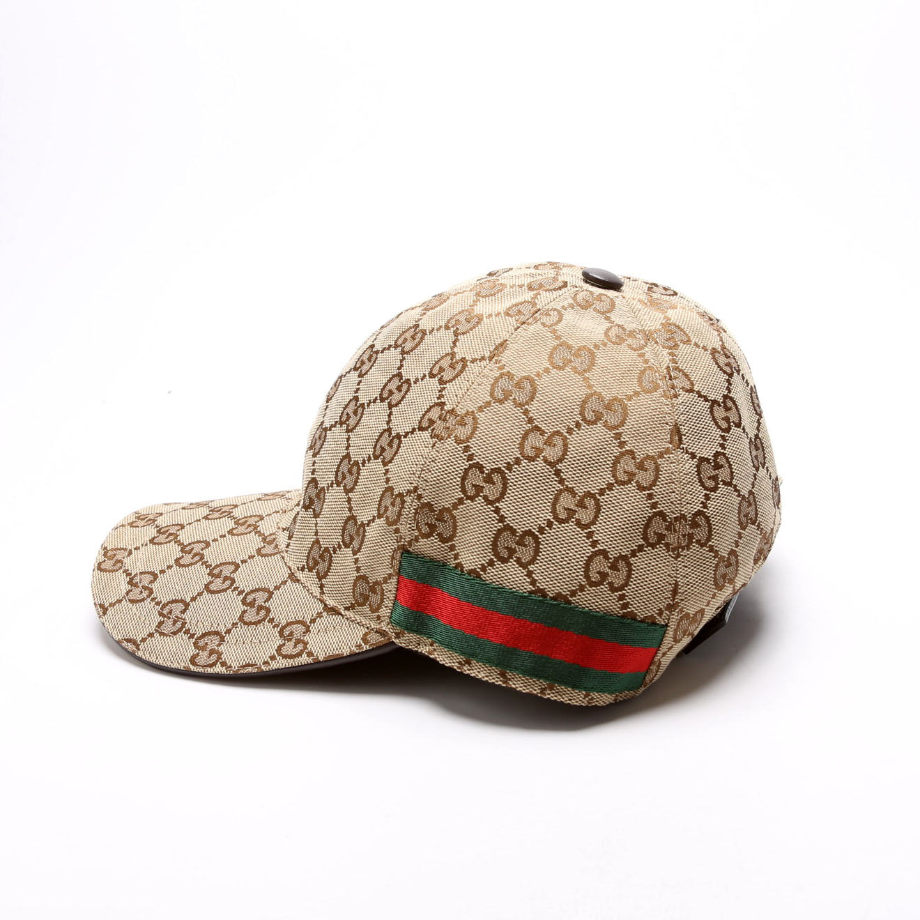 Gucci  GG Canvas Web Hat Size Medium Brown