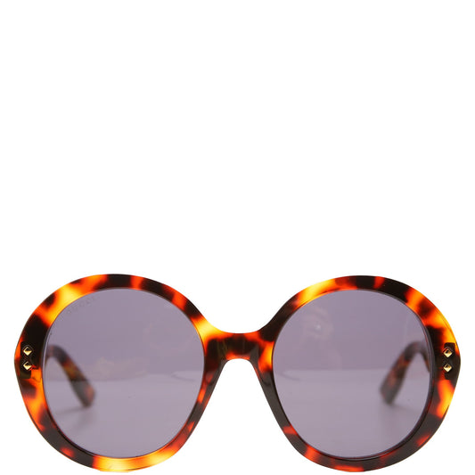 Gucci GGS Round Acetate Sunglasses Brown