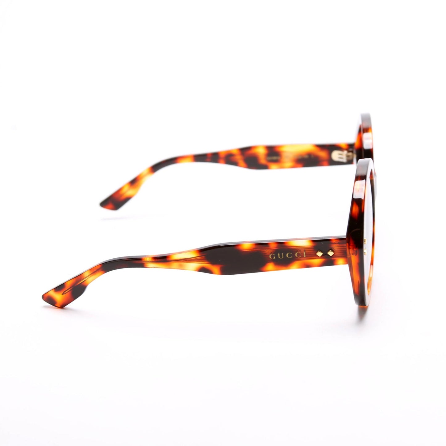 Gucci GGS Round Acetate Sunglasses Brown