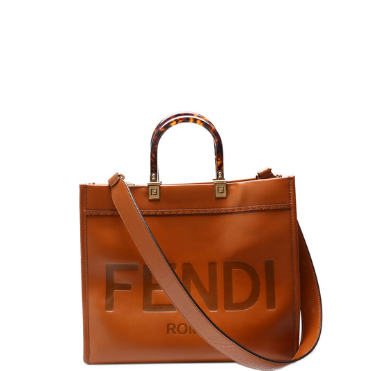 8BH386 Sunshine Shopper Medium Leather Brown