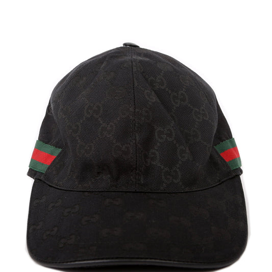 Gucci  GG Canvas Web Hat Size Medium Black