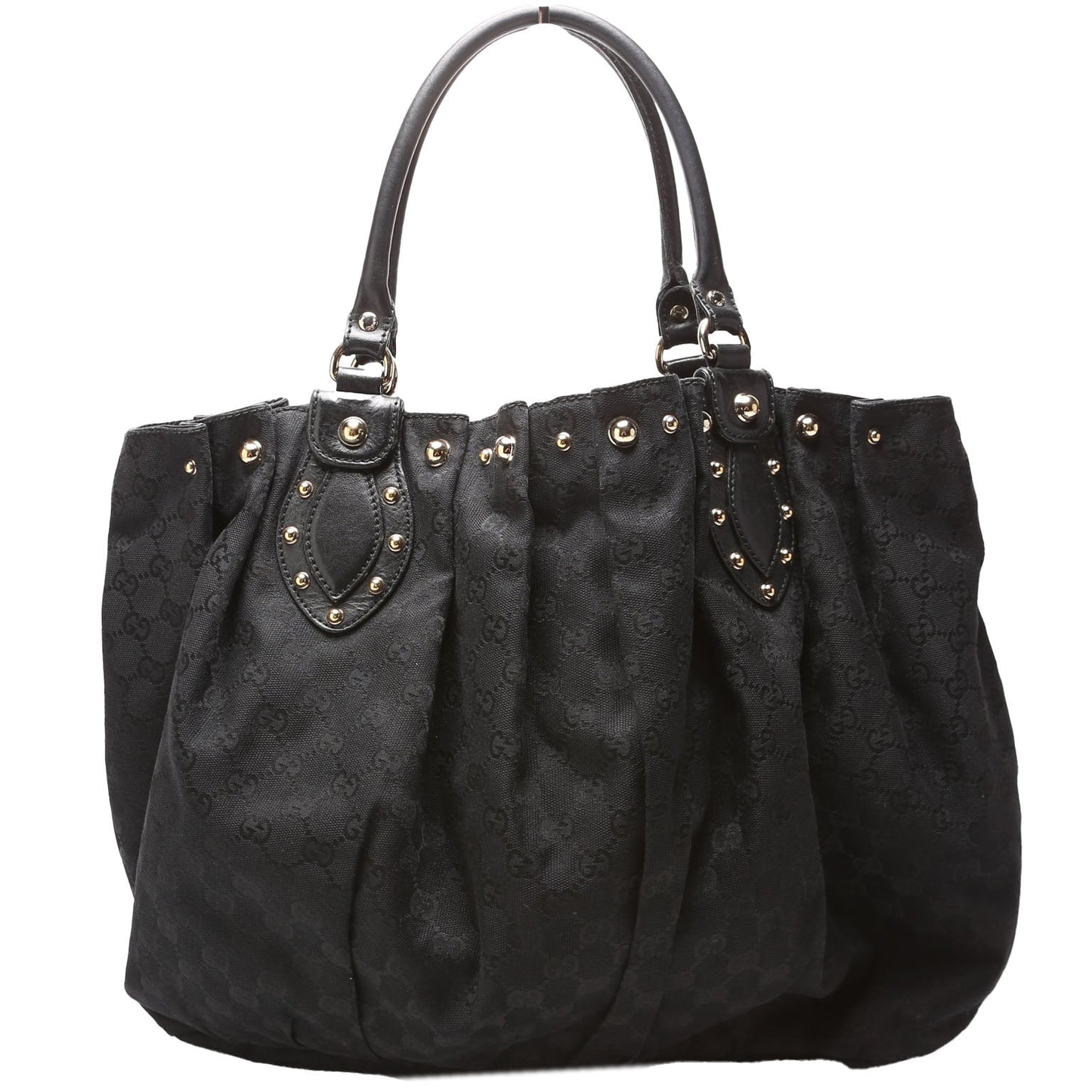 Gucci  GG Canvas Studded Pelham Tote Large Black