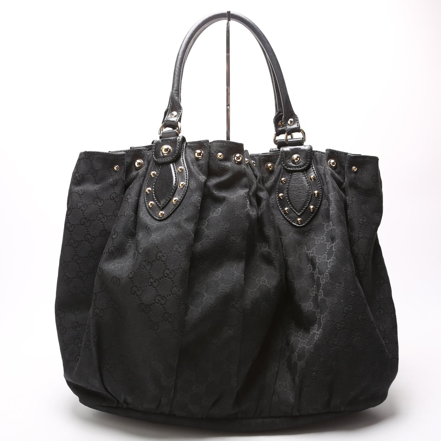 Gucci  GG Canvas Studded Pelham Tote Large Black