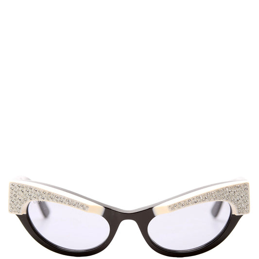 Gucci GGS Crystal Sunglasses Black/Cream