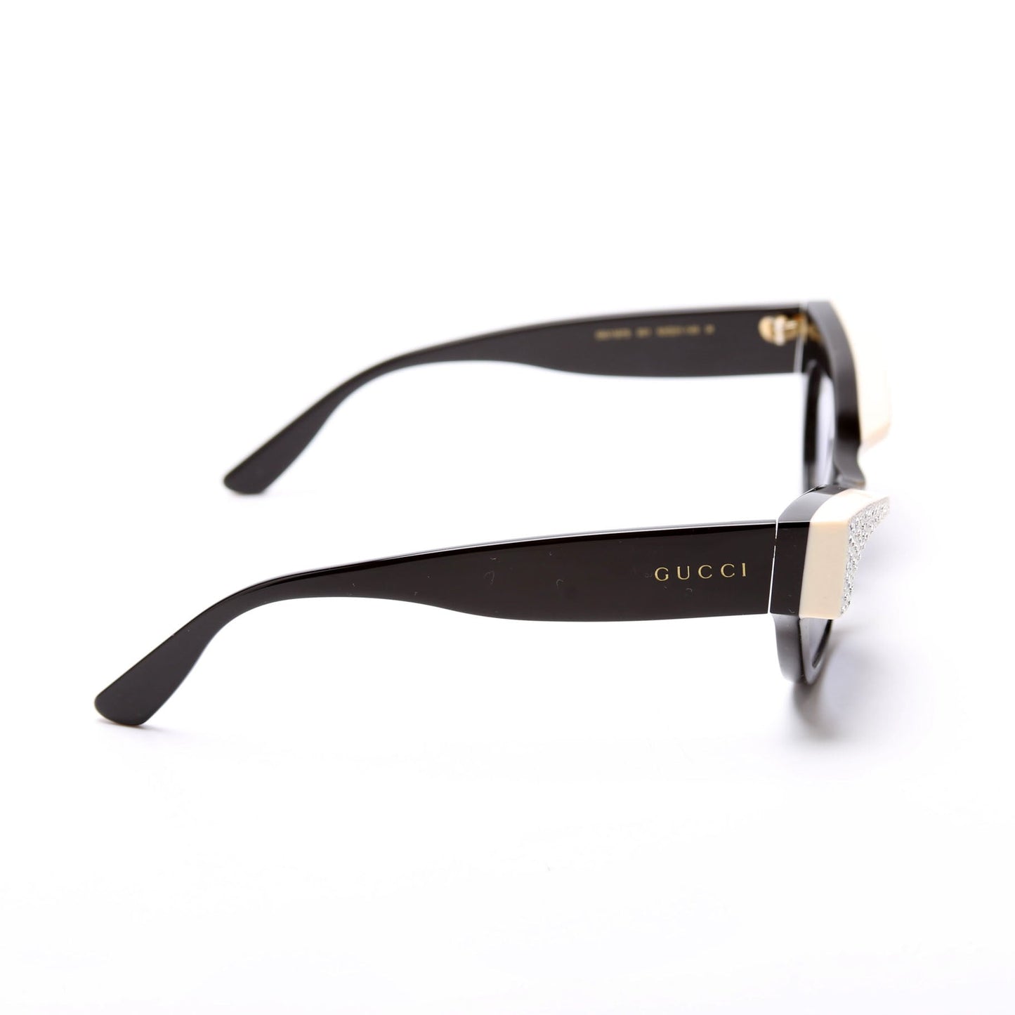 Gucci GGS Crystal Sunglasses Black/Cream