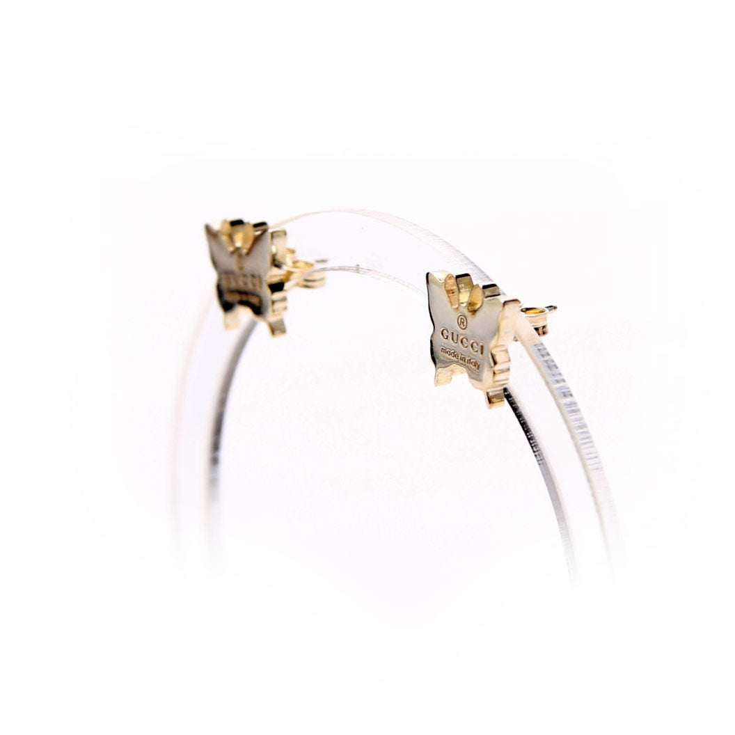 Gucci Butterfly Trademark Stud Earrings