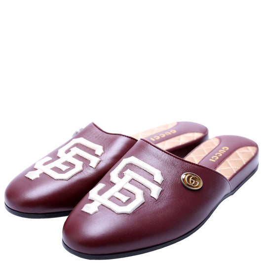 Gucci Giants Logo Mules Size . Maroon