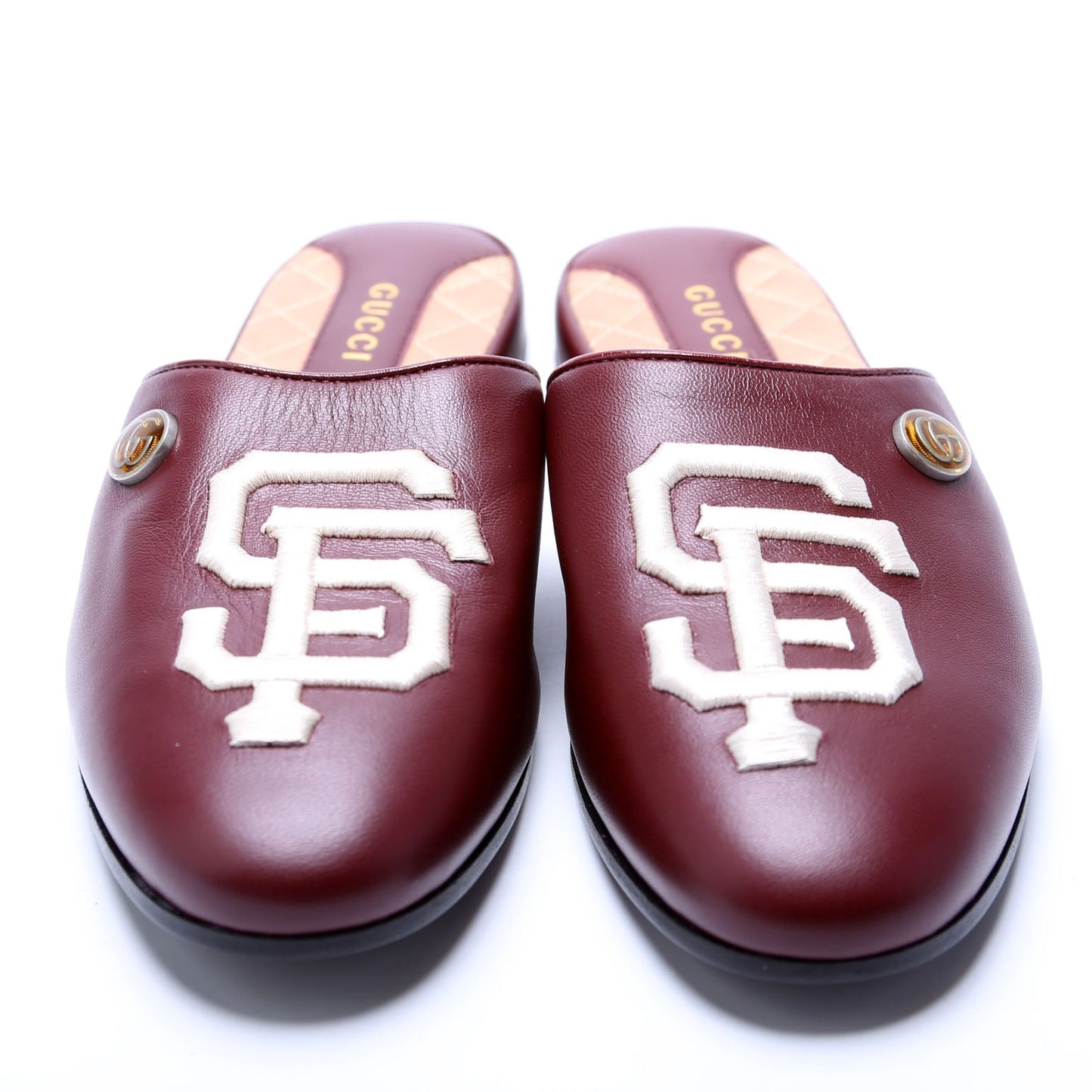 Gucci Giants Logo Mules Size . Maroon