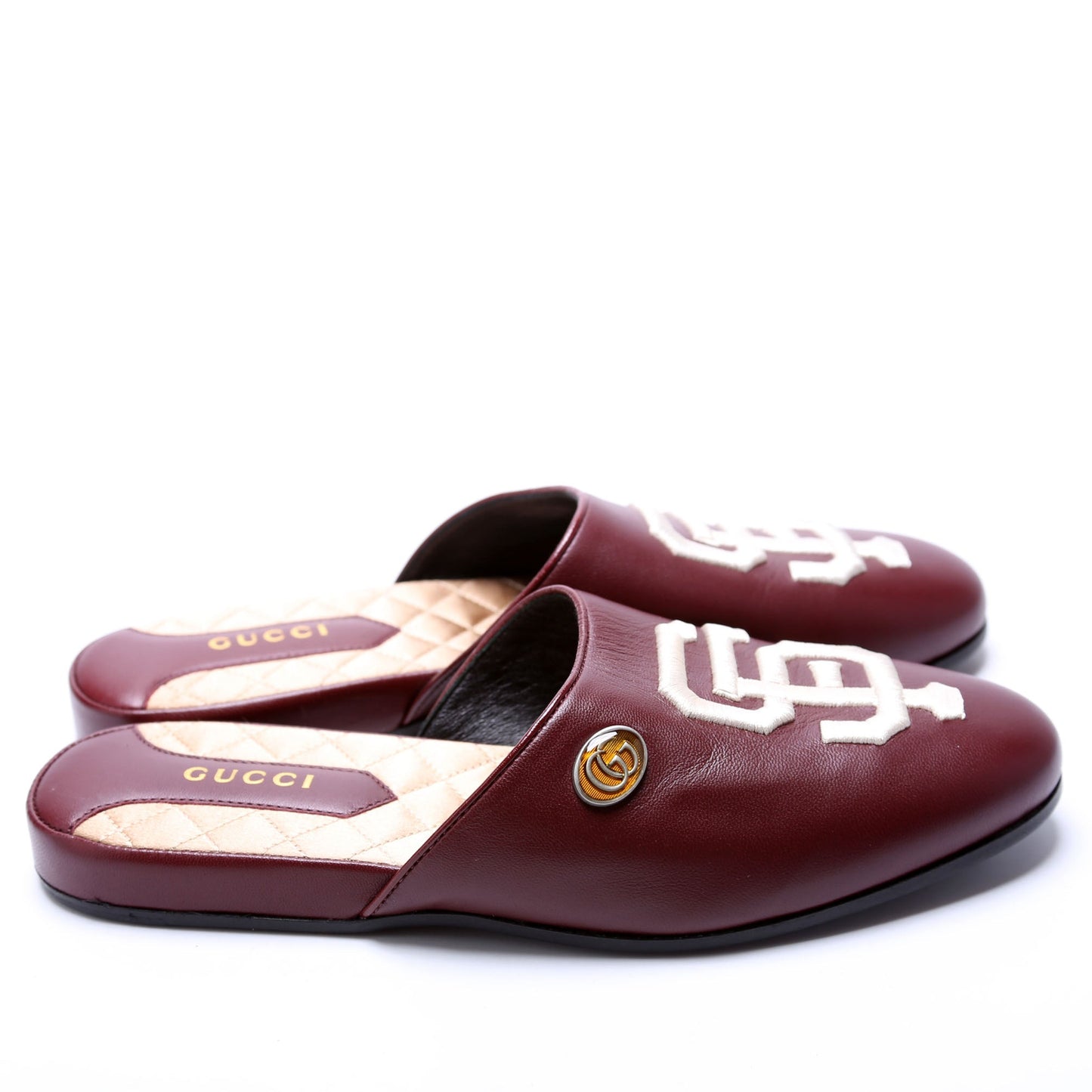 Gucci Giants Logo Mules Size . Maroon