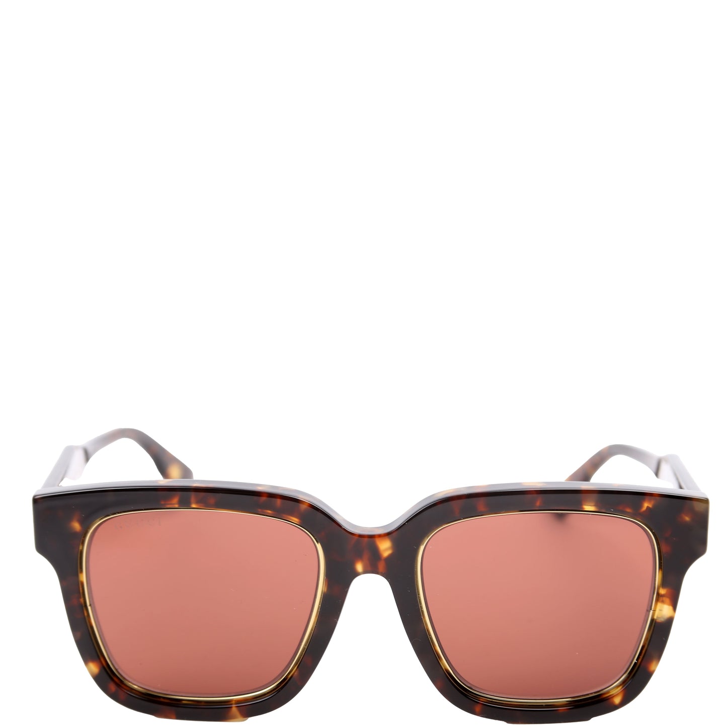 Gucci GGS Havana Square Sunglasses Tortoise