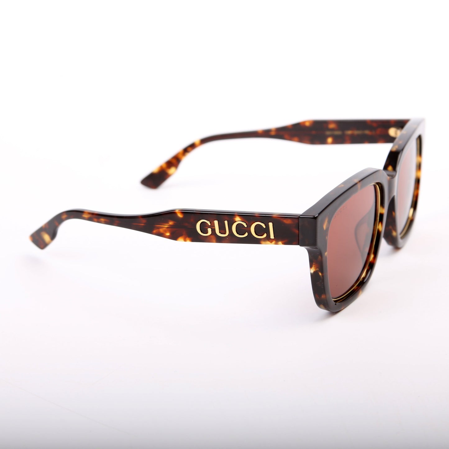 Gucci GGS Havana Square Sunglasses Tortoise