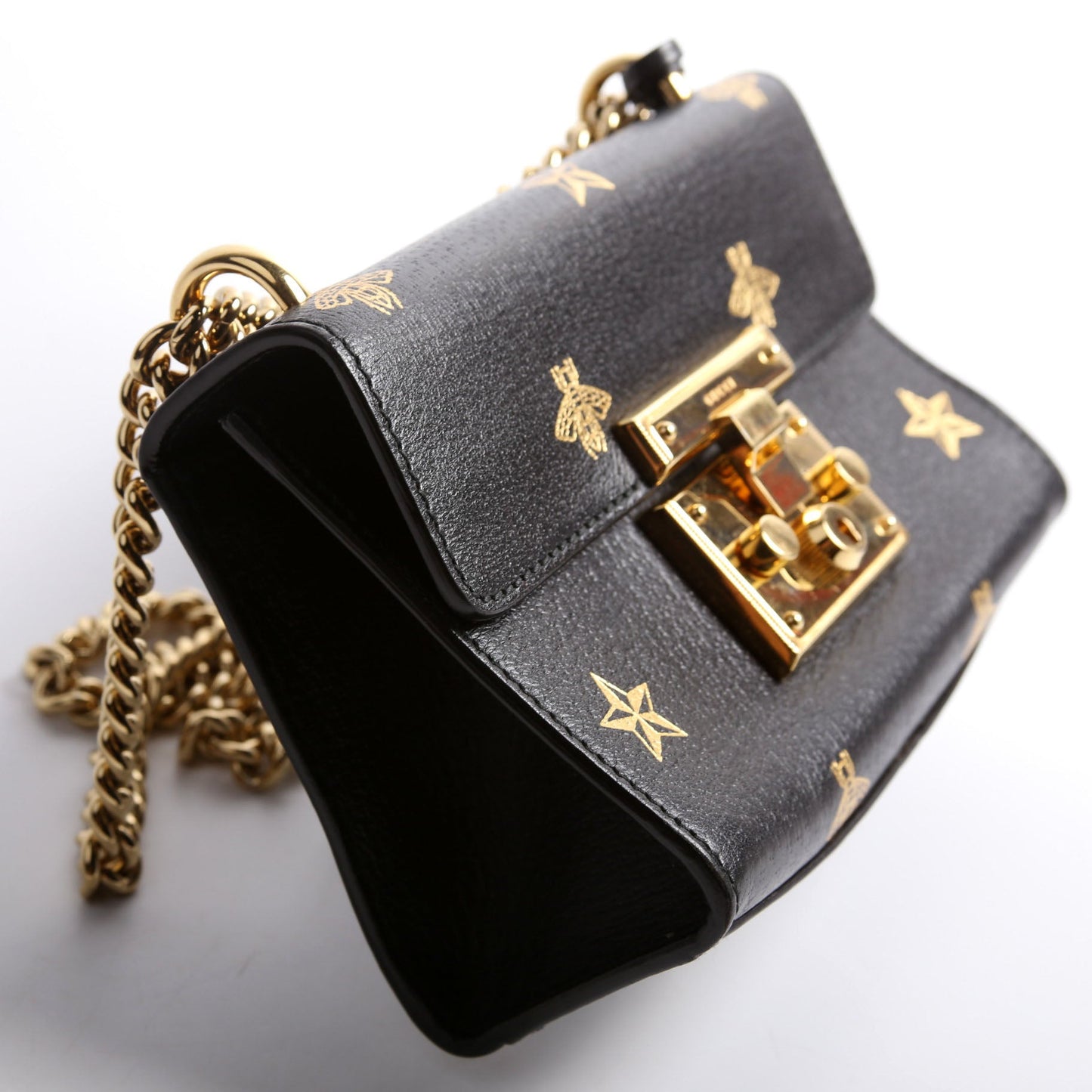 Gucci  Padlock Bee Star Leather Small
