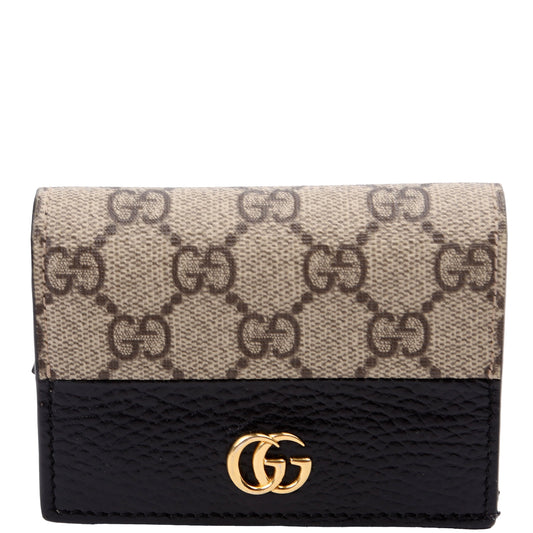 Gucci  GG Supreme Marmont Card Case Black