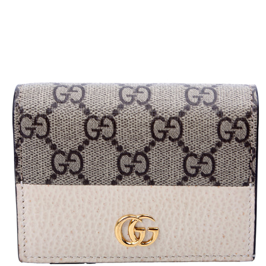 Gucci  GG Supreme Marmont Card Case White
