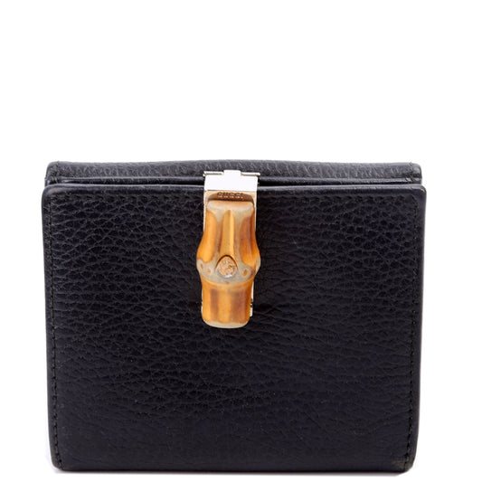 Gucci  Bamboo Compact Wallet Black