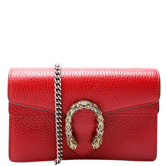 Gucci  Dioysus Leather Super Mini Red