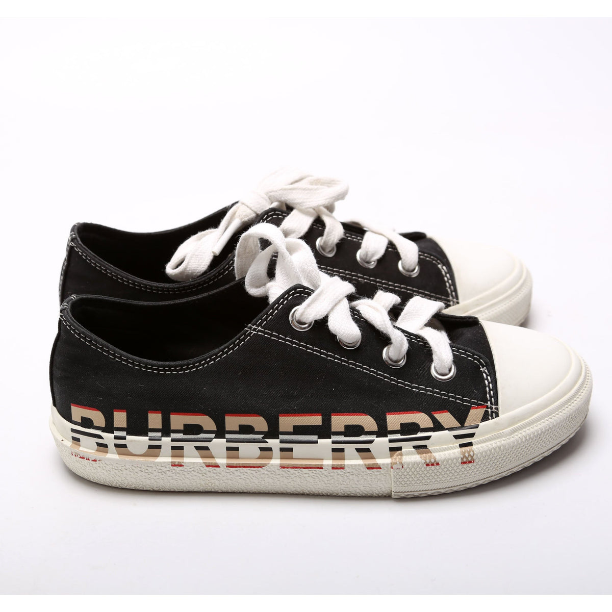 Kids Larkall Icon Stripe Logo Sneakers Size 31