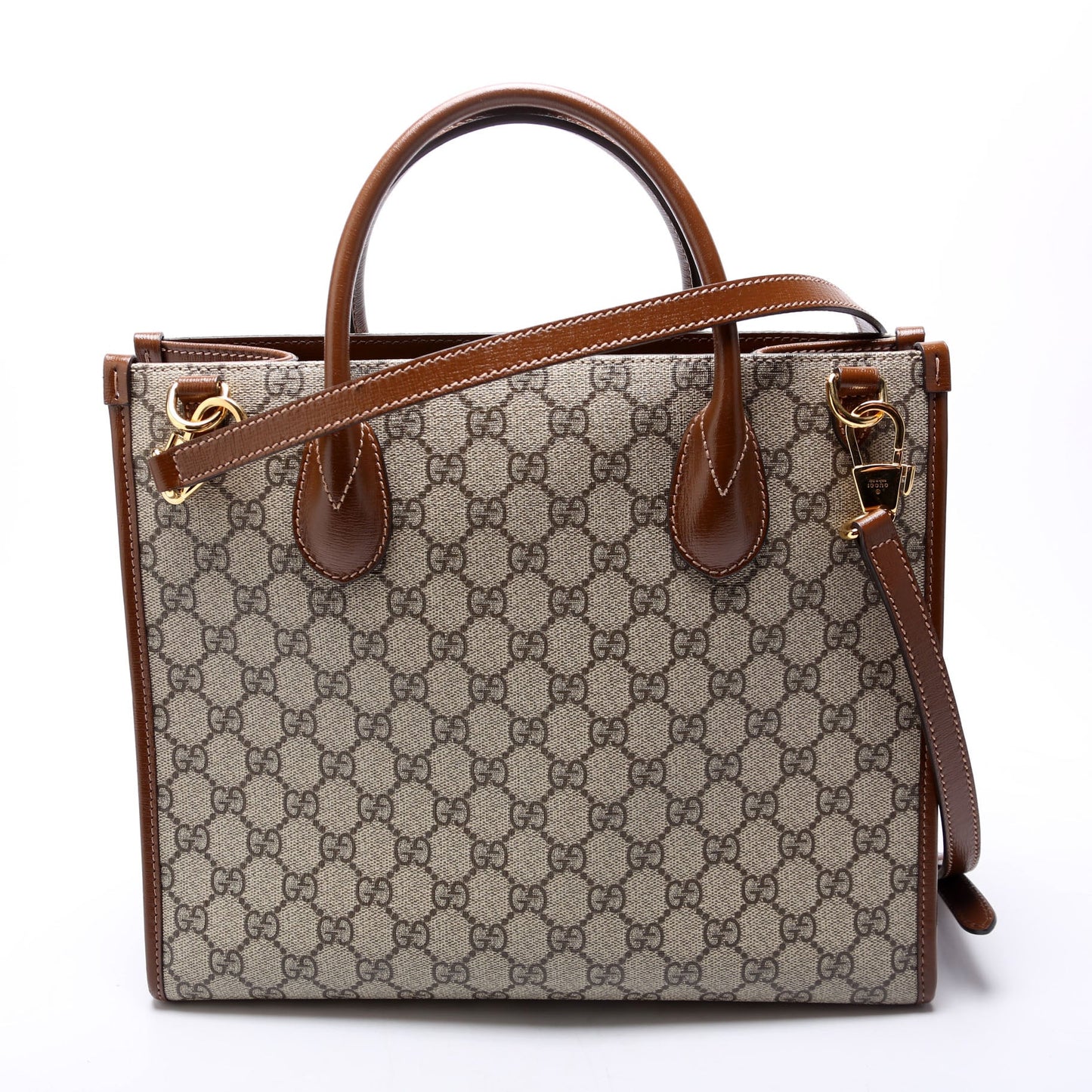 Gucci  GG Canvas Interlocking GG Small Tote Brown