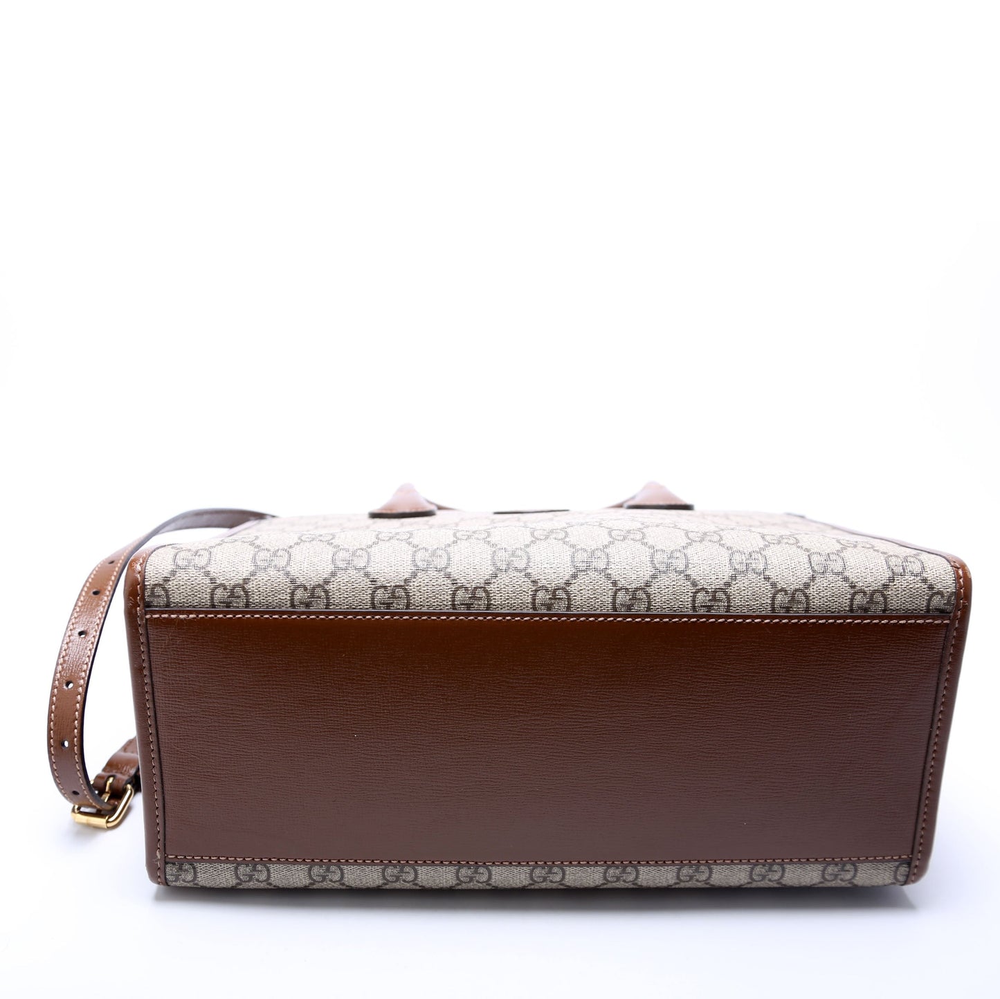 Gucci  GG Canvas Interlocking GG Small Tote Brown